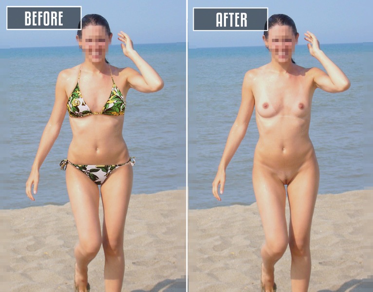 remove bikini photoshop